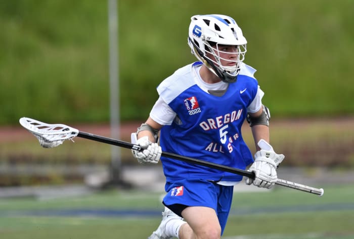 Oregon high school boys lacrosse 2022 all star game Taylor Balkom 23